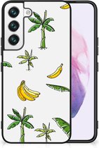 GSM Hoesje Geschikt voor Samsung Galaxy S22 Mobiel TPU Hardcase met Zwarte rand Banana Tree