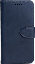 iPhone 12 Pro Max leren portemonnee hoesje - PU leer - Pasjes - Wallet case - Book case - Opbergruimte - Telehoesje - Nederland - Kwaliteit - Goed - 5 kleuren - Zwart - Donker blau
