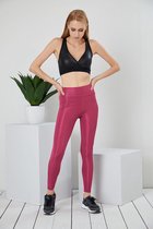 Pink High Rise Shiny - Sport Legging