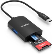 Sounix 3 in 1 Cardreader - USB 3.0 - OTG Function Kaartlezer - Plug & Play - Voor Micro SD / SD / MMC / TF Kaart Lezer - Zwart - UCX31200