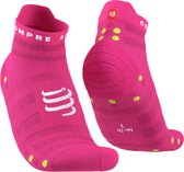 Compressport Pro Racing Socks v4.0 Ultralight Run Low Fluo Pink/Primerose - Hardloopsokken
