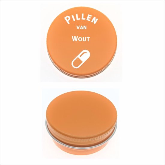 Boîte à pilules avec gravure du nom - Wout