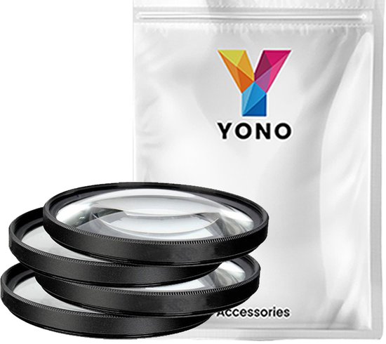 YONO Macro Lens Filter 67mm – Close Up Set geschikt voor Canon / Nikon / Sony – 4-Pack – 67CUP - YONO