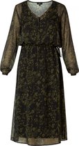 YESTA Britney Essential Jurk - Army/Black - maat 4(54/56)