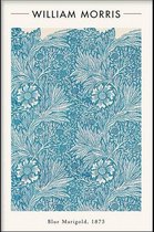 Walljar - William Morris - Blue Marigold - Muurdecoratie - Poster