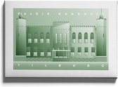 Walljar - Paleis-Raadhuis - Muurdecoratie - Poster met lijst