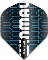 WINMAU - Mega Standard Winmau Logo Zwart en Blauw Dartvluchten -1 set per pakket van elke flight (3 Dartvluchten in totaal)