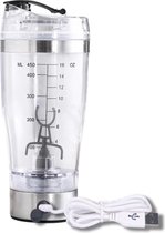 “Vortex” Shakebeker – Elektrische Shakebeker – Oplaadbare Proteïne Shaker – 600 ML – Shaker – Shake Beker – Blender – Sportbeker - Zilver