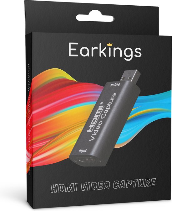 Capture Card HDMI naar USB - Video Capture geschikt voor PlayStation, Xbox, Nintendo, Windows, MAC - Game Capture EarKings - EarKings