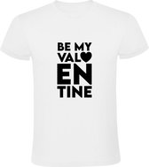 Be My Valentine Heren t-shirt |Liefde | Hou van jou |Valentijnsdag | Valentijnskado | Vriend| Relatie cadeau | Wit