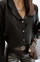 Basic blouse | zwart | maat L