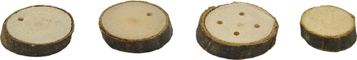 Natuurlijke houten schijven assorti 4 kg