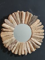 Driftwood ronde SPIEGEL - Bij Mies - 40 cm ø - 2 lagen
