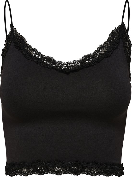 ONLY ONLVICKY  LACE SEAMLESS CROPPED TOP NOOS Dames Top - Maat M/L