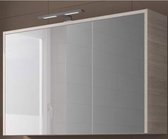 York - spiegelkast - 120 cm - 4 deuren - grijs eiken - exclusief spiegellamp