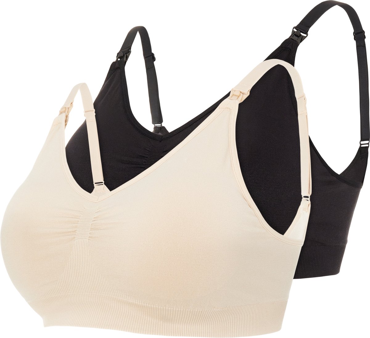 Mamalicious MAMA.LICIOUS MLILJA FEED ME BRA NF 2-P A. NOOS Dames Beha Black Pack:Mellow buff