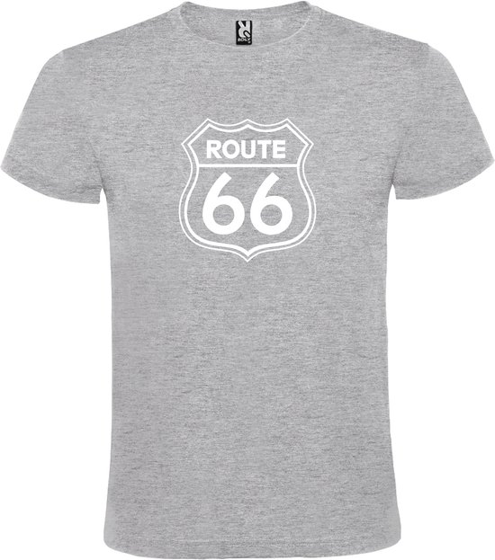 Grijs t-shirt met 'Route 66' print