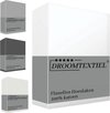 foto van Droomtextiel Flanellen laken Wit - Lits-Jumeaux 240x270 cm - 100% Katoen - Heerlijk Warm - Super Zacht -
