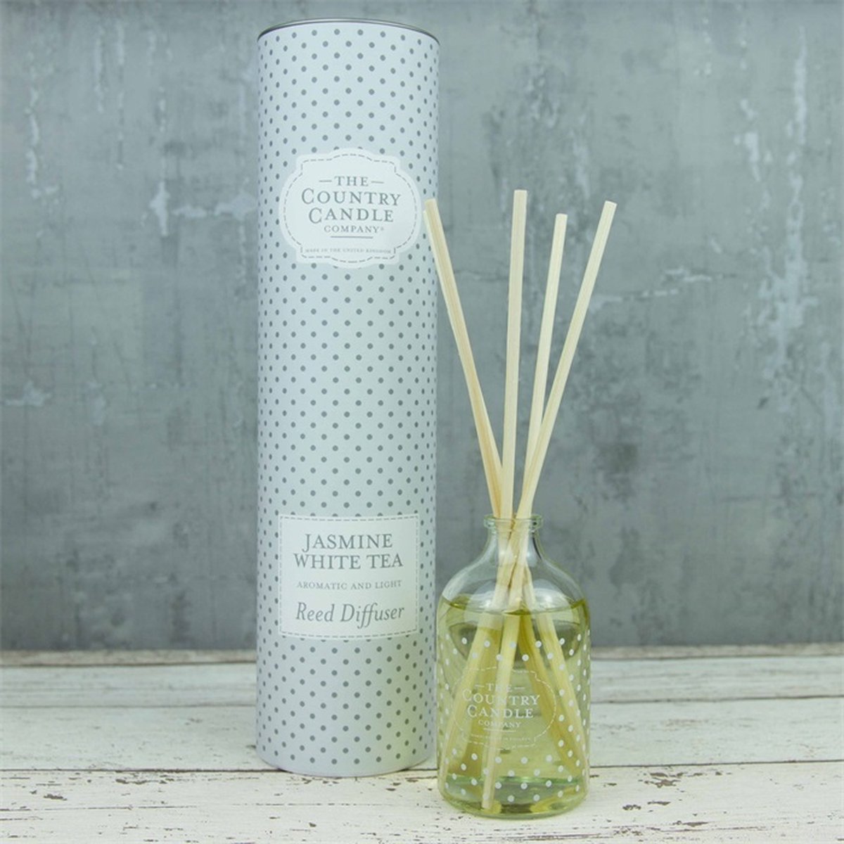 Jasmine White Tea Polka Dot Reed Diffuser