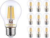 Voordeelpak 10x Noxion Lucent Filament LED E27 Peer Helder 7W 806lm - 827 Zeer Warm Wit | Vervangt 60W.