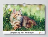 Siberische Kat verjaardagskalender | 35 X 24CM | Verjaardagskalender katten soort de Siberische kat | Verjaardagskalender Volwassenen