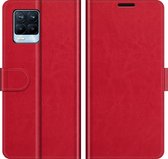 Realme 8 Pro Hoesje - Mobigear - Wallet Serie - Kunstlederen Bookcase - Rood - Hoesje Geschikt Voor Realme 8 Pro