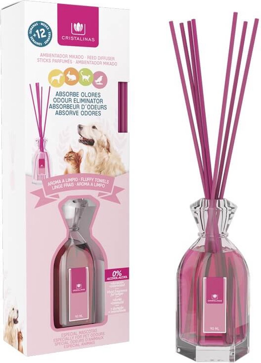 Cristalinas Mascotas Ambientador Mikado 0% #aroma Limpio 90 Ml