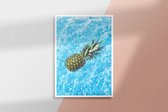 Glasschilderij Floating Pineapple - 120x180cm - Premium Kwaliteit - Uit Eigen Studio HYPED.®