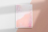 Poster Glasschilderij Pink Marble #2 - 70x100cm - Premium Kwaliteit - Uit Eigen Studio HYPED.®  - 70x100cm - Premium Museumkwaliteit - Uit Eigen Studio HYPED.®