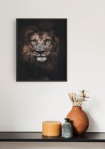 Poster Dark Lion #1  - 40x50cm - Premium Museumkwaliteit - Uit Eigen Studio HYPED.®