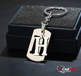 Sleutelhanger Letter H - Cadeau - gift - Naamsleutelhanger