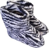 WoolWarmers - Wollen Slof - Zebra- 100% Wol - Maat 35/36