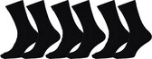 Sportsokken - Sokken Heren - Sokken Dames - Unisex - Zwart - Maat 42/47 - 3 Paar