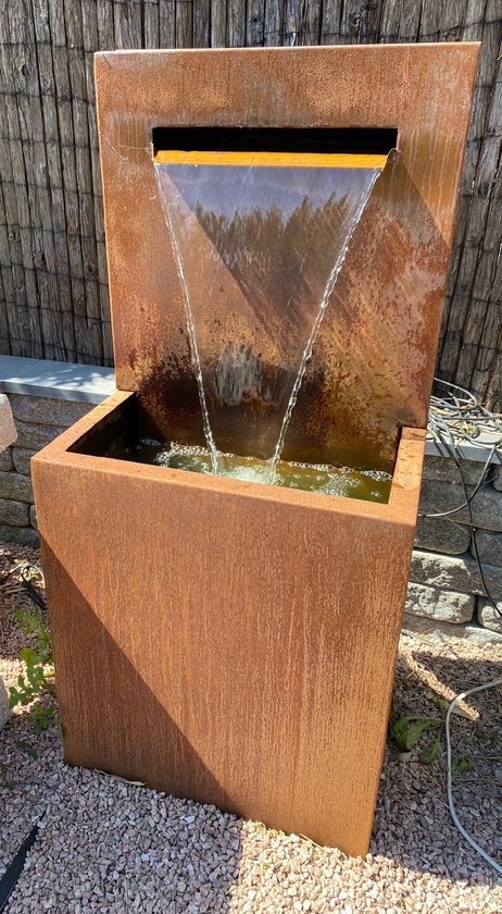 waterval/fontein cortenstaal muurfontein hoog 120cm