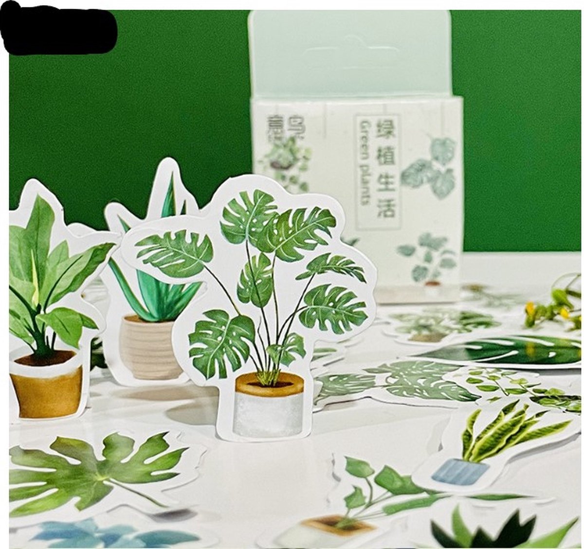 46 Stickers Groene Planten - Thema Groene Planten, Plant in Pot, Varens - EN13 - Stickerdoosje - Voor Scrapbook Of  Bullet Journal - Agenda Stickers - Decoratie Stickers — afbeelding 4