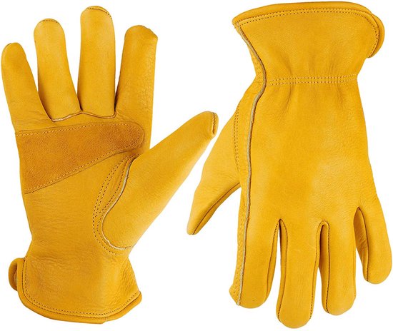 Werkhandschoenen | geel | beschermend | leren handschoenen | bol.com