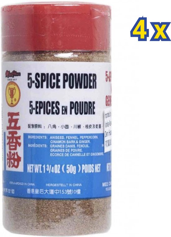 MEE CHUN 5 spice powder / Chinese 5kruidenpoeder per 4 st. x 50 gram verkrijgbaar