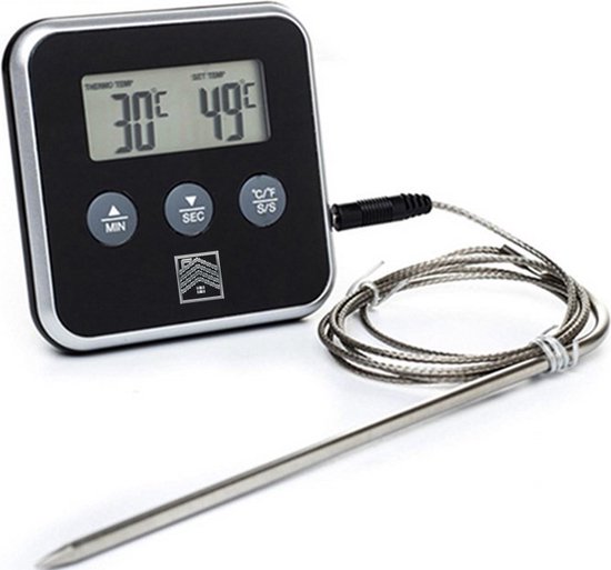 Auctic® DT-1000 - Vleesthermometer – BBQ accesoires – Oventhermometer – BBQ Thermometer – Kernthermometer