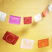 Mexicaanse slingers, handgemaakte papieren slinger, maat small, kleurrijke slinger, vlaggenlijn