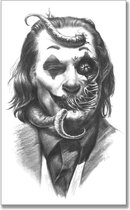 Half tattoo sleeve the joker - plaktattoo - tijdelijke tattoo - 12 cm x 9 cm (L x B)