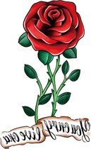 Half tattoo sleeve popeye rose - plaktattoo - tijdelijke tattoo - 19 cm x 9 cm (L x B)