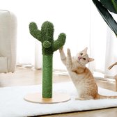 Krabpaal voor katten - Krabpaal Cactus - 55CM hoog - Houten voet - Met Bal - Katten