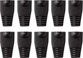 Kebidu® RJ45 Tule 6mm kabeldiameter - Zwart - 10 stuks
