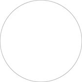 Blanco wit glans sticker, beschrijfbaar 100 mm