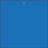 Markeringsplaatje blauw, beschrijfbaar, 100 stuks 80 x 80 mm
