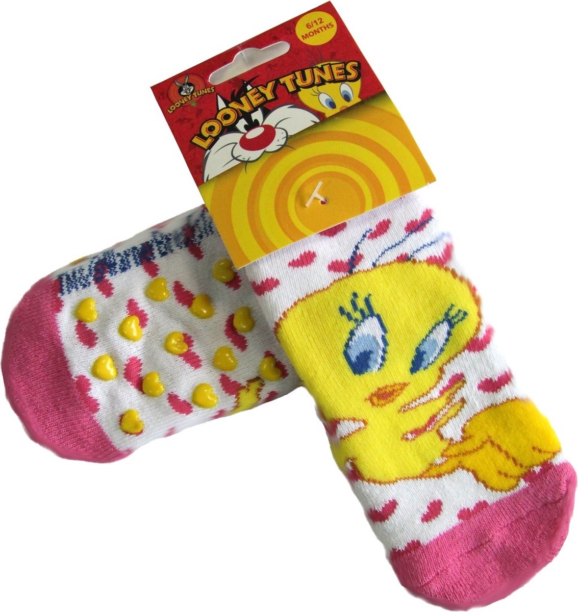Tweety - Baby anti slip sokken - 2 paar - 6 tot 12 Maanden