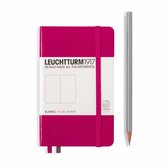Notebook Mini (A7) Hardcover, 169 Numbered Pages, Plain, Berry
