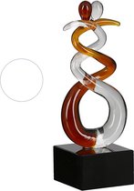 Glassculptuur Vriendschap -liefde- huwelijk- samenwerking - blank rood  bruin - 16 cm... | bol.com