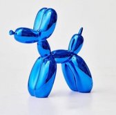 Artick Ballon Hond Beeldje - Balloon Dog - Jeff Koons Replica - Decoratie - Kunst - 17x17x7 Cm - Blauw