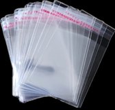 Cellofaan zakjes  4x4 cm  met plakstrip "Multiplaza"  50 stuks  transparant - verpakking materiaal - hersluitbaar - kado - verkoopverpakking - kleine producten - sieraden